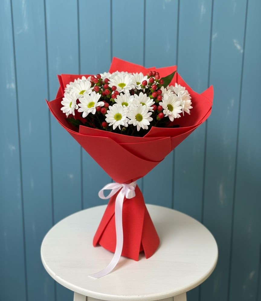 Букет цветов из: Хризантемы в Волочаевке-2