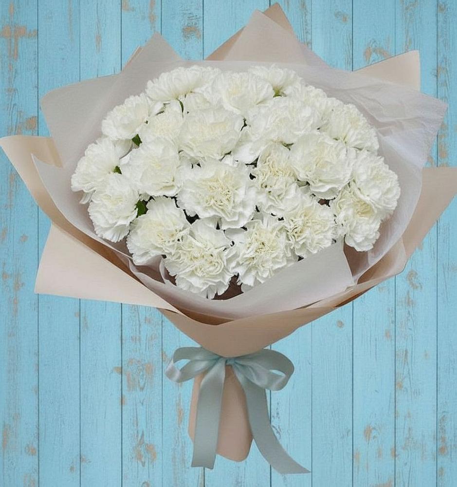 Букет цветов из: Гвоздики в Волочаевке-2