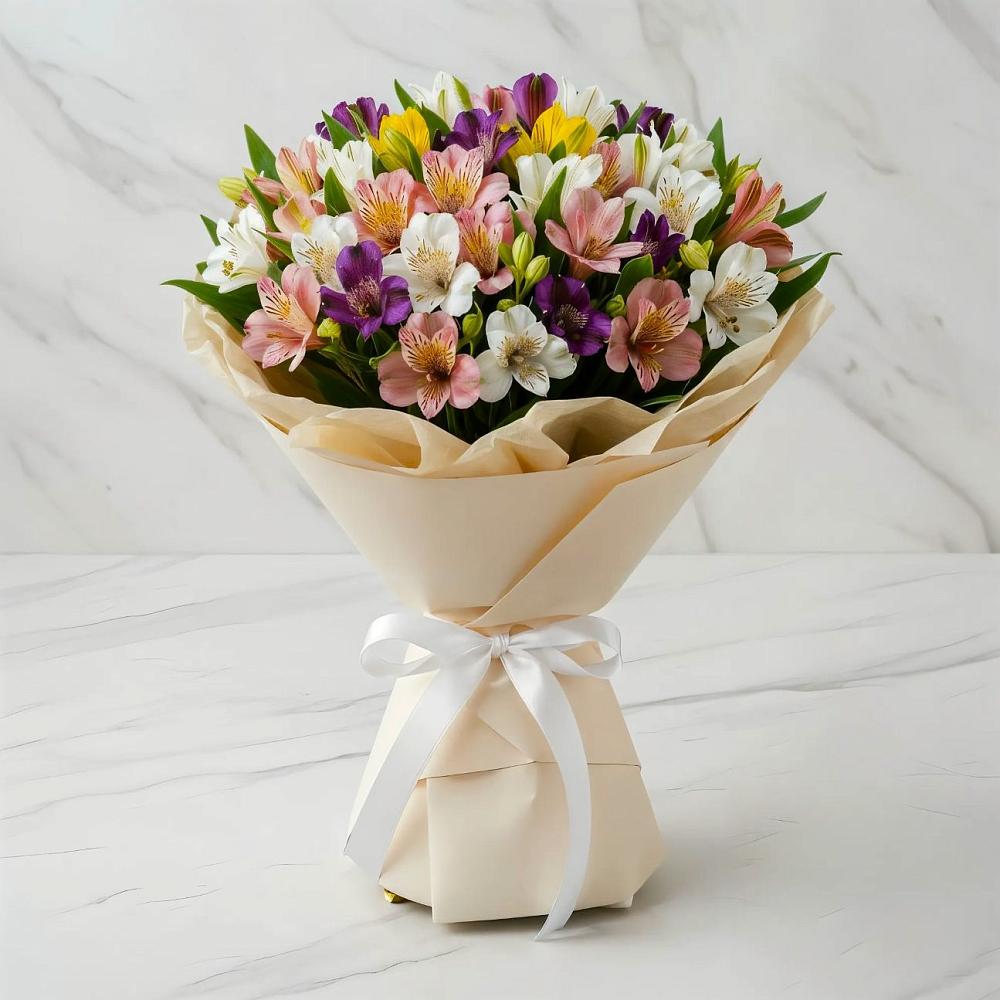 Букет цветов из: Альстромерии в Волочаевке-2