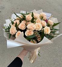 Букет Кремовые розы Латте в Волочаевке-2