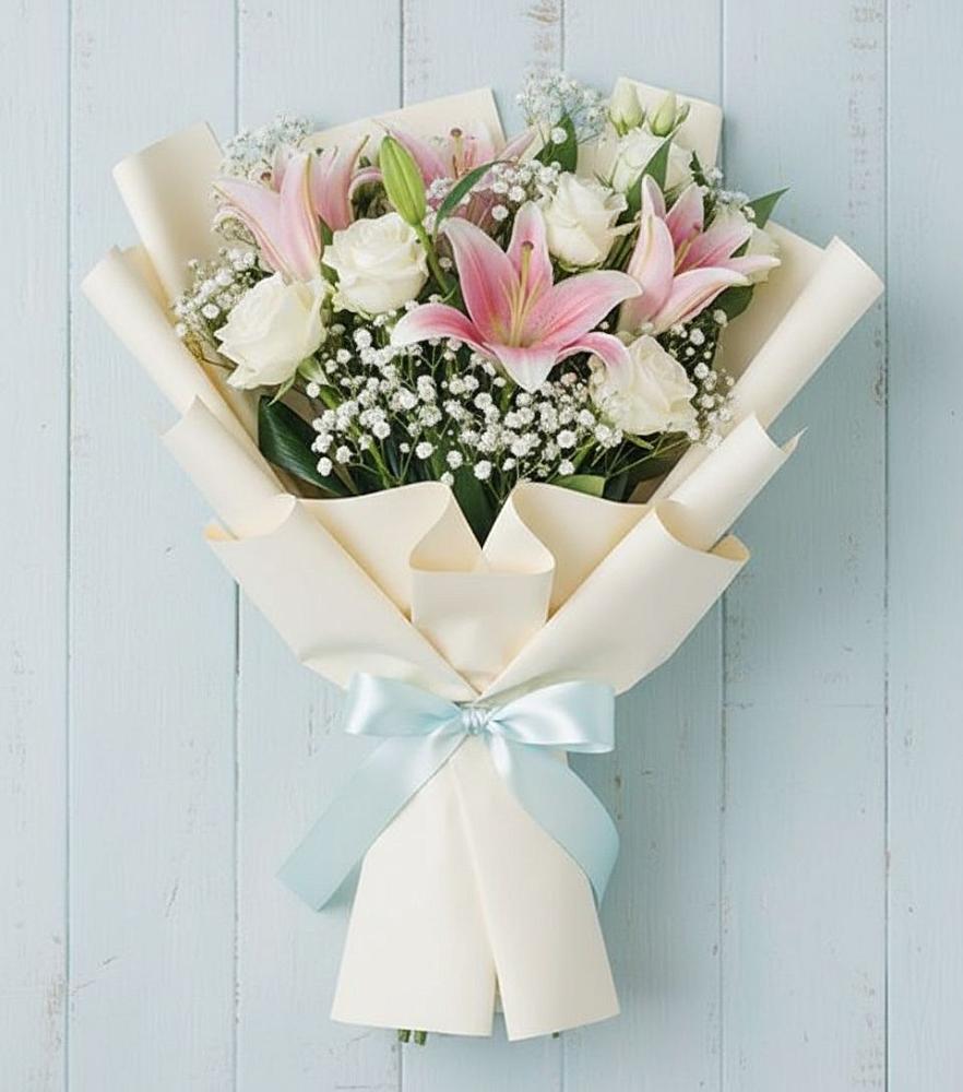 Букет цветов из: Лилии в Волочаевке-2