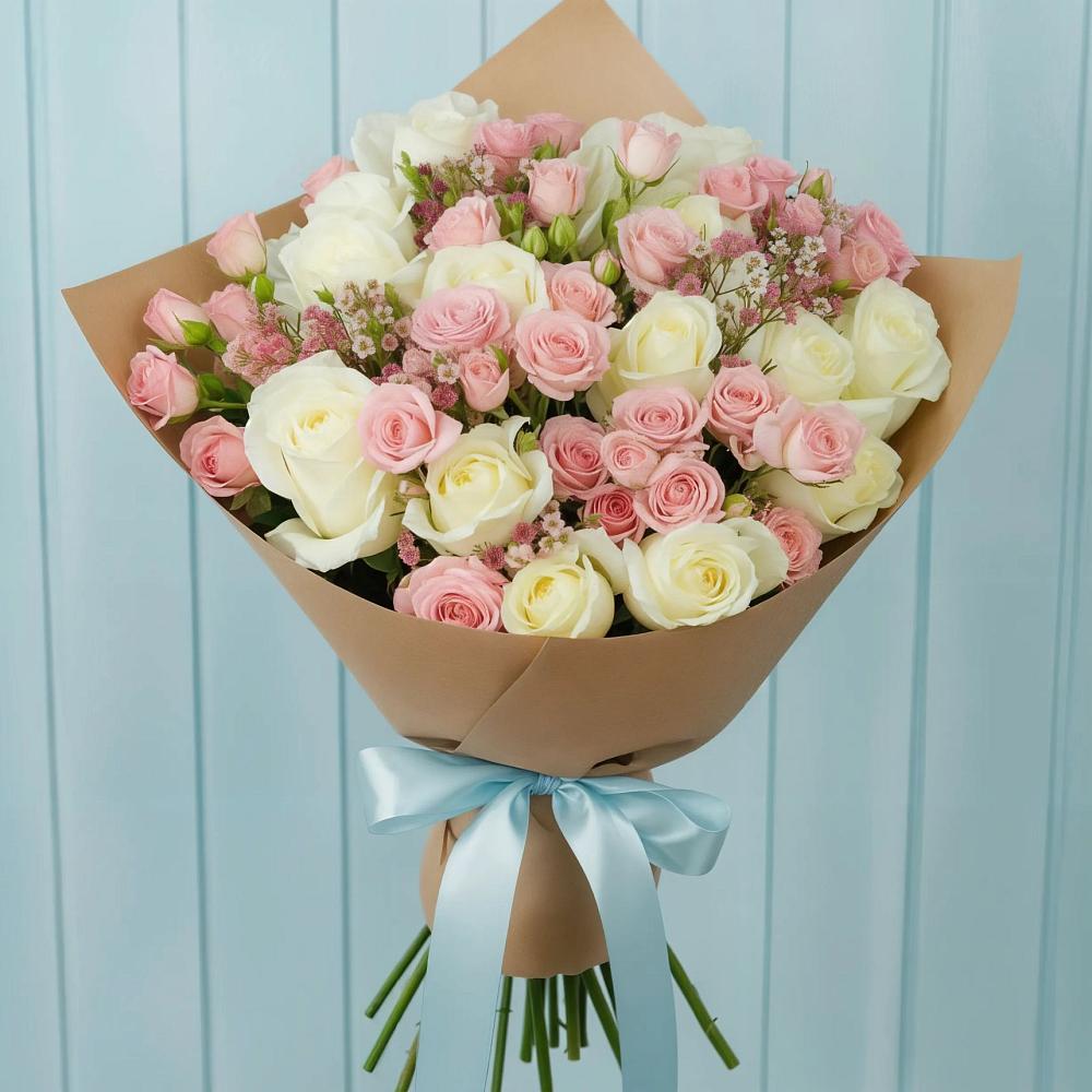 Букет цветов из: Розы в Волочаевке-2