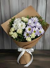 Букет цветов из:  Хризантемы и Розы в Волочаевке-2