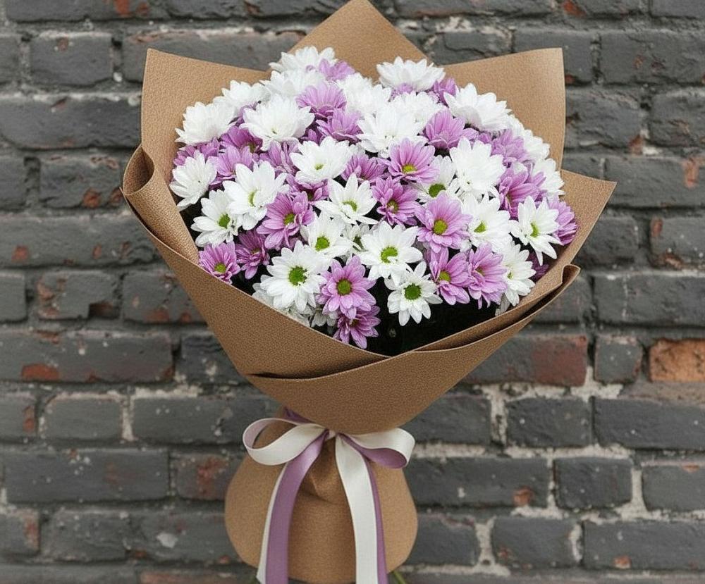 Букет цветов из: Хризантемы в Волочаевке-2