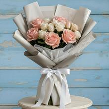 Букет цветов из:  Розы в Волочаевке-2