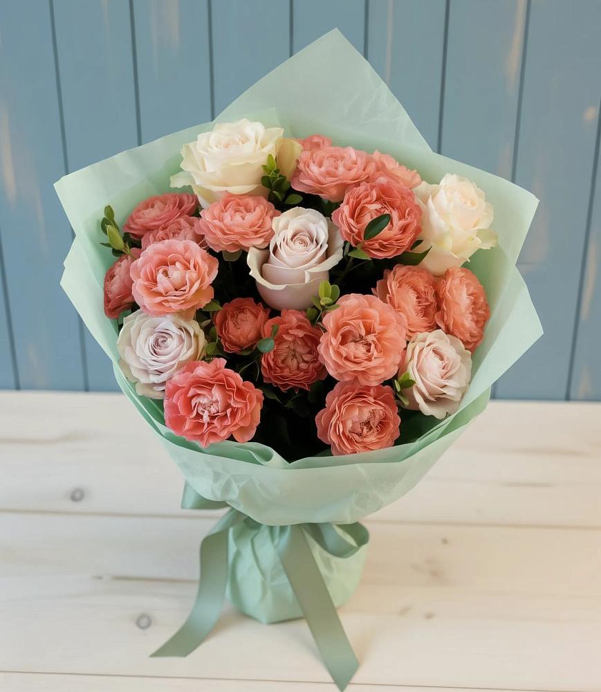 Букет цветов из: Розы в Волочаевке-2