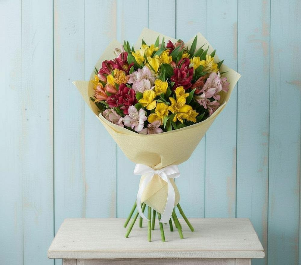 Букет цветов из: Альстромерии в Волочаевке-2
