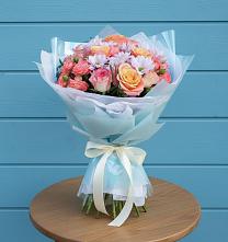 Букет цветов из:  Хризантемы и Розы в Волочаевке-2