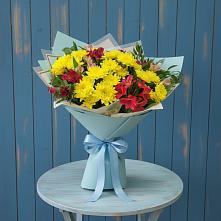 Букет цветов из:  Альстромерии и Хризантемы #REPLACE_PRED# Волочаевке-2
